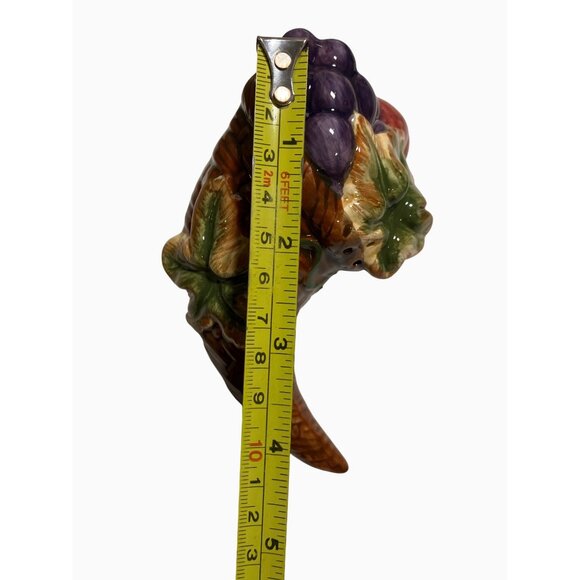 Decorative Ceramic Harvest Cornucopia Thanksgiving Salt and Pepper Shaker Set - Picture 10 of 10